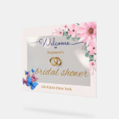 romantique rose fleurie douche d'accueil poster (Angle)