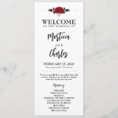 Romantique Rose Mariage programme de cérémonie (Devant)