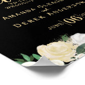 Romantique Rose Mariage thème Affiche de bienvenue (Coin)