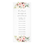 Romantique rose Roses Dusty Programme de mariage R (Devant)