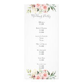Romantique rose Roses Dusty Programme de mariage R (Dos)