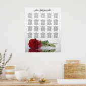 Romantique Rose rouge 20 Table Mariage Tableau de  (Cuisine)