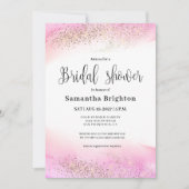 Romantique rose teintes nuptiale Invitation de dou (Devant)