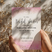 Romantique rose teintes nuptiale Invitation de dou