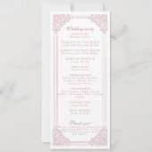 Romantique rose Vintage cadre Élégant programme de (Dos)