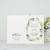 Romantique Rose Woodland Programmes de mariage (Debout devant)