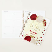 Romantique rouge foncé & fleurs blanches (Devant avec enveloppe)