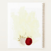 Romantique rouge foncé & fleurs blanches (Dos)