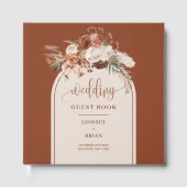 Romantique rouille Pampas Grass Boho Floral Livre (Recto)