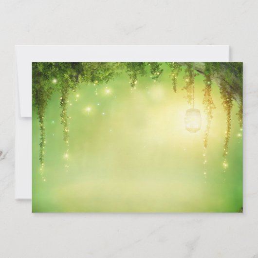 Romantique Rustique Enchanted Forêt Invitations (Dos)