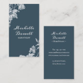 Romantique rustique imprimé floral carte de visite (Devant / Derrière)