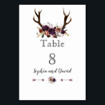 Romantique Rustique Marsala Floral Numéro de table<br><div class="desc">Romantique, Rustique Marsala Floral Craft conception de voiture en papier. Carte unique avec bouquets de fleurs de marsala aquarelle, flèches de coeur avec fleur comme diviseur, sur un papier artisanal comme arrière - plan. Utilisez l'outil Personnaliser pour ajouter vos informations. Pour les articles correspondants, s'il vous plaît, visitez ma collection...</div>