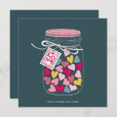 Romantique - Saint Valentin - Carte Anniversaire (Devant / Derrière)