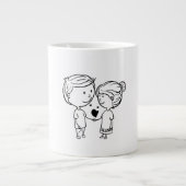Romantique Saint Valentin Couple Clipart Mug (Devant)