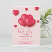 Romantique Saint Valentin Fête Invitation (Debout devant)