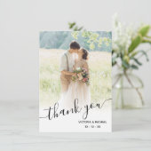 Romantique Script Mariage merci photo (Debout devant)
