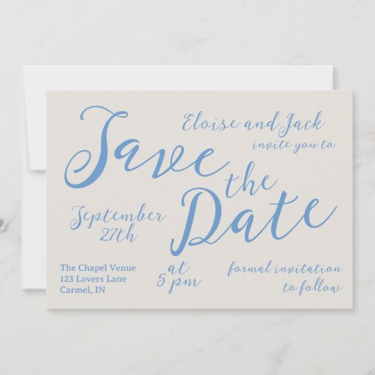 Romantique Script Wedding Enregistrer La Carte Dat (Devant)
