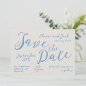 Romantique Script Wedding Enregistrer La Carte Dat (Debout devant)