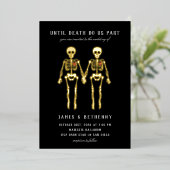 Romantique Skeletons Femme Foil Invitation (Debout devant)