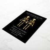 Romantique Skeletons Femme Foil Invitation (Rotation)