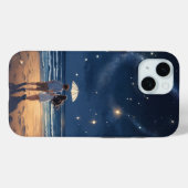 Romantique Starry Night Couple iPhone 15 Coque (Verso (horizontal))
