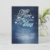 Romantique Stars Invitation de douche nuptiale (Debout devant)