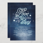 Romantique Stars Invitation de douche nuptiale (Devant / Derrière)