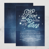 Romantique Stars Répétition Dîner Invitation (Devant / Derrière)