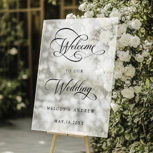 Romantique Tourbillonnant Script Mariage Bienvenue