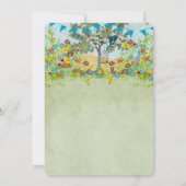 Romantique tourbillonné Lovebirds Faire-part de ma (Dos)