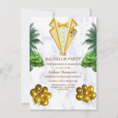 Romantique Tropical Bachelor invitation (Devant)