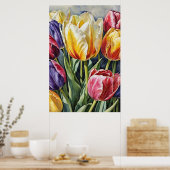 Romantique Tulip Blossom Poster Art (Cuisine)