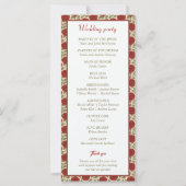 Romantique Victorian Rose Programme de mariage (Dos)