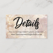 Romantique, Vintage, floral Enregistrer la carte d (Dos)