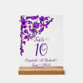 Romantique, Vintage, Pourpre antique Numéro de tab (Recto)