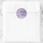 Romantique violet Lilac Floral Merci Stickers (Sac)