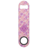 Romantique violet Rose Floral Personnalisé Monogra (Dos)