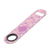 Romantique violet Rose Floral Personnalisé Monogra (Dos Angle)