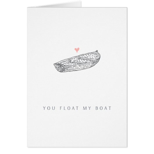 Romantique - Vous Flottez Mon Bateau | Carte de vo (Devant)