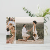 Romantique White Heart Mariage Photos Merci (Debout devant)