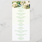 Romantique White Roses Programme de mariage (Devant)