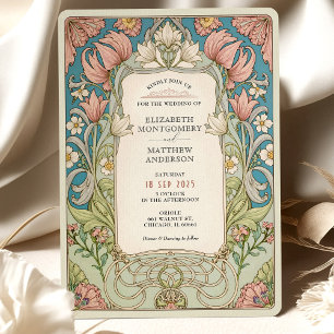 Romantique William Morris Faire-part de mariage
