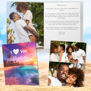 Romantisch 4 foto's Ik hou van jou Valentijnsdag Kaart