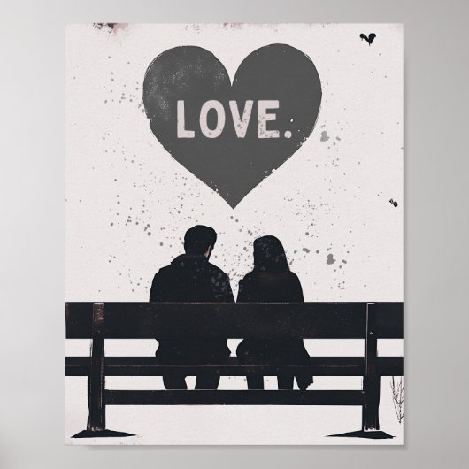 Romantisch 8x10 Grunge Valentijnsdag Liefde Poster (Voorkant)