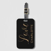 Romantisch aangepast script Liefdessymbool Modern  Bagagelabel (Voorkant (verticaal))