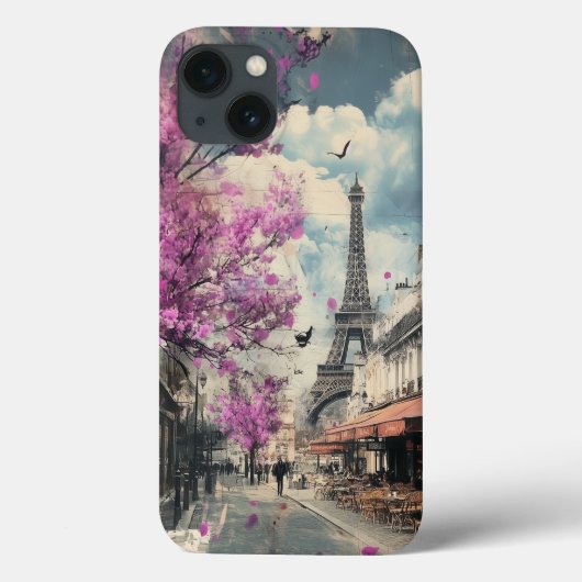 Romantisch afbeelding van PAris met de Eiffeltoren Case-Mate iPhone Case (Achterkant)