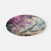 Romantisch afbeelding van PAris met de Eiffeltoren Papieren Bordje (Gekanteld)