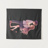 Romantisch anime-koppel - Cute Aesthetic Liefdes K Wandkleed (Voorkant (horizontaal))
