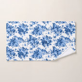 Romantisch Antiek Roos-Blauw op Wit Bad Handdoek (Handdoek)