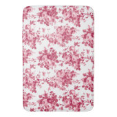 Romantisch Antiek Roos-Roze op Wit Badmat (Voorkant Verticaal)